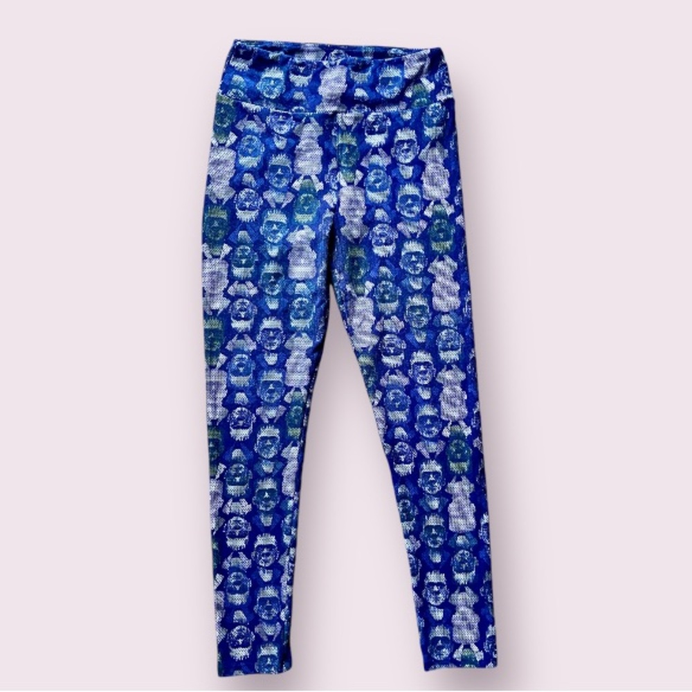 LuLaRoe Blue Pixel Frankenstein Leggings - OS - New